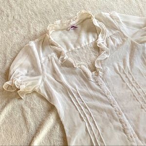 Peasant Style Blouse (Sheer)